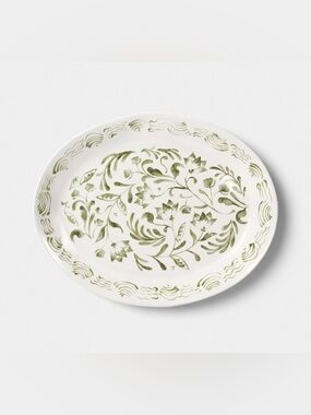 New 15"x12" Aralia Platter Hand Painted - Threshold™